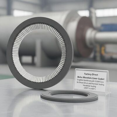 Fabrica directa cubierta de boiler de pozo de alcantarillado gasket grafito reforzado con núcleo SS304 para el tambor de vapor y el sellado de pozo de mano -200 °C a 450 °C